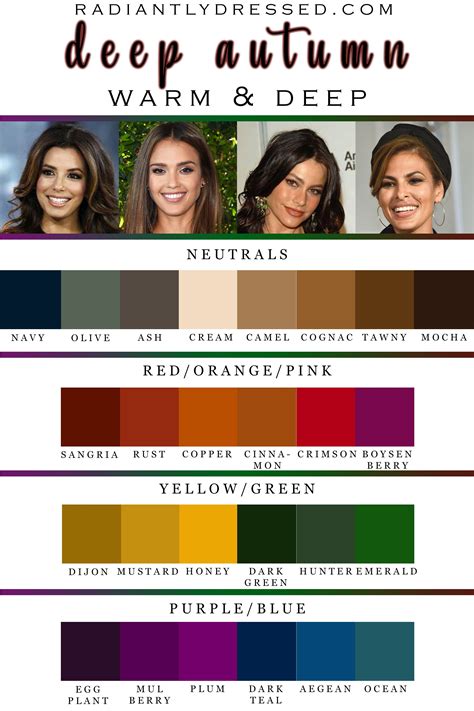 deep autumn color palette